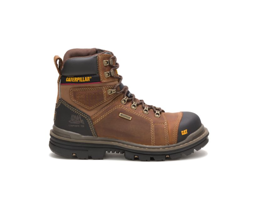 Panske Pracovne Topanky Caterpillar - Hauler 6 Waterproof Composite Toe - Tmavo Béžové ( 2564-JERPS